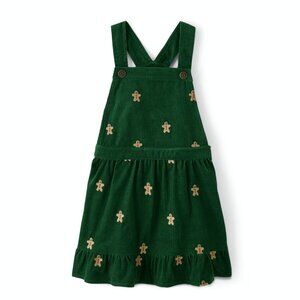 Gymboree Girls Schiffli Gingerbread Corduroy  Skirtall - Christmas Cabin - green